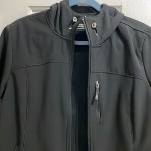 ZeroXposur Black Soft Shell Wind and Water resistant Coat/Jacket Sz L